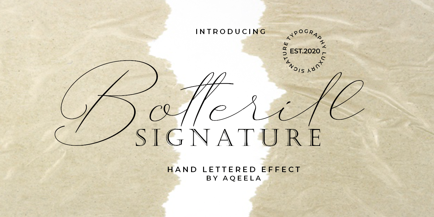 Example font Botterill Signature #4